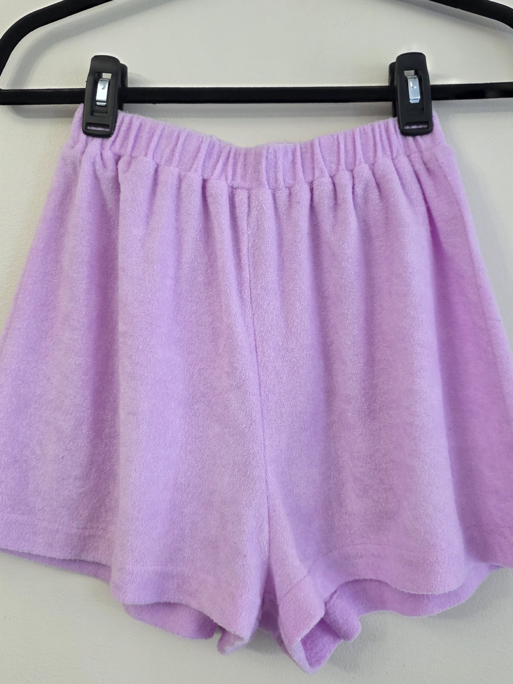 Showpo Lavender Terry Elastic Waist Athletic Shorts